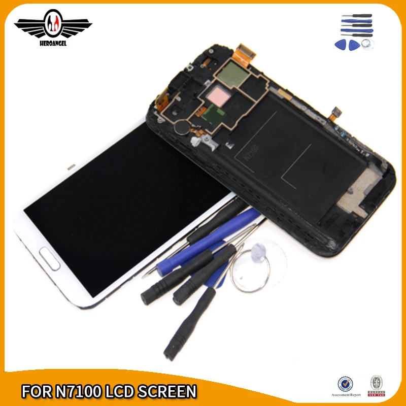 

For Samsung Galaxy Note2 Note 2 N7100 N7105 LCD Screen Display Digitizer Assembly With Frame for Samsung NoteII N7100 LCD