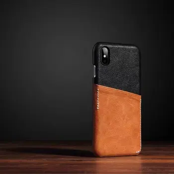 

DHL Free Genuine Leather Cases For iphoneX iphone8 8Plus Double color Leather cardslot BackCover for 7Plus 6S Plus cases