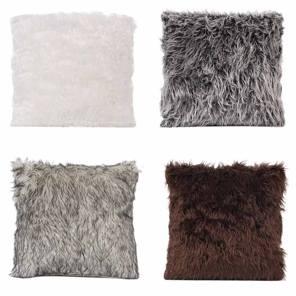 Nosii 45*45 سنتيمتر بسيطة الفاخرة منفوش الفراء مخدة غطاء وسادة المنزل فندق الفراش كنبة مكتب سيارة مقعد لينة دافئ Nosii 45*45 سنتيمتر بسيطة الفاخرة منفوش الفراء مخدة غطاء وسادة المنزل فندق الفراش كنبة مكتب سيارة مقعد لينة دافئ