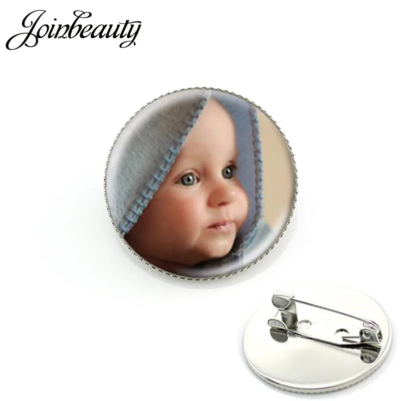 

JOINBEAUTY Personalized Custom Brooch Photo Of Your Baby Mum Child Grandpa Parent Well-Beloved Pins For Family Gift Jewelry NA01