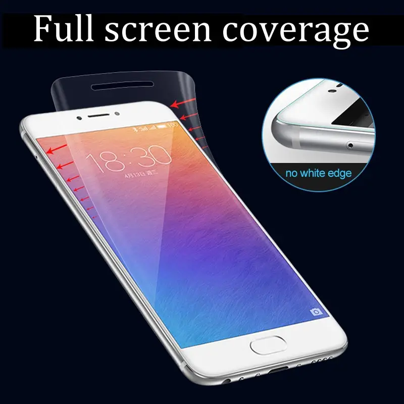 

Full Coverage Screen Protector For Meizu M3 note soft TPU material anti-explosion high stickiness retail packing set
