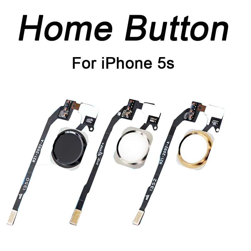 HOUSTMUST 1 шт. Оригинальная Кнопка Home с гибким кабелем для iPhone 5S черный/белый/золотой Homebutton Flex в сборе