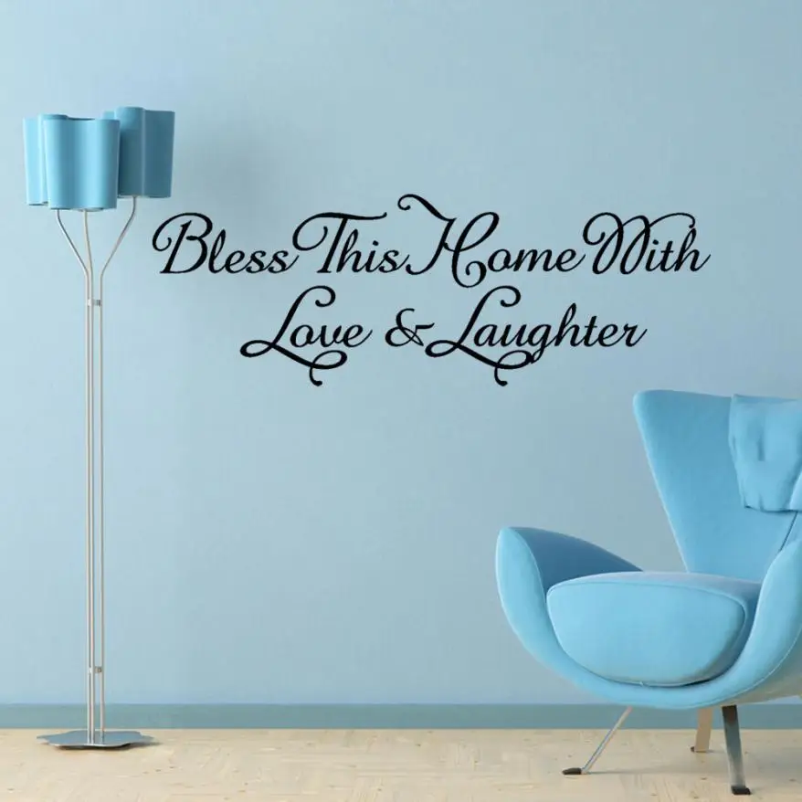 Home decoration wall sticker Bless This Home Removable Art Vinyl Mural