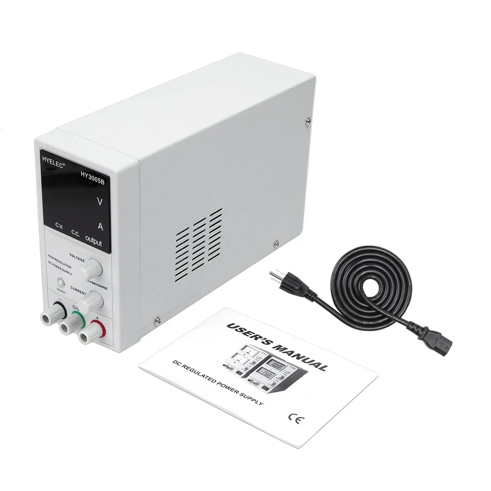 

HY3005B DC Programmable Precision Variable Adjustable DC Triple Linear Power Supply Digital Regulated US/UK Plug