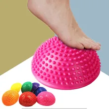 16 cm йога мяч надувные ПВХ точечный массаж половина мяч для фитнеса баланс тренер стабилизатор тренажерного зала фитнес, Пилатес балансировки босу мяч 22