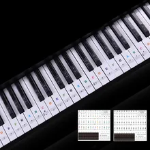Прозрачная наклейка на клавиатуру фортепиано 88/61/54/49 ключ электронная клавиатура клавиша пианино Stave Note наклейка на белые клавиши