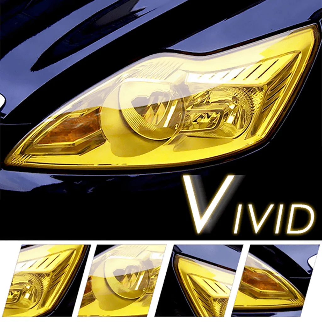 New Auto Car Smoke Fog Light Headlight Taillight Tint Vinyl Film Sheet Sticker Film Vinyl Packaging Sticker Modification #N