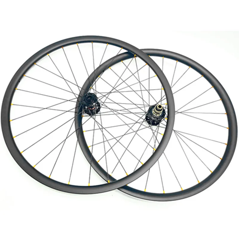 

29er carbon mtb wheels 30mm Asymmetry hookeless boost 110 148 pillar 1423 spokes tubeless mtb bicycle wheels UD matte XD
