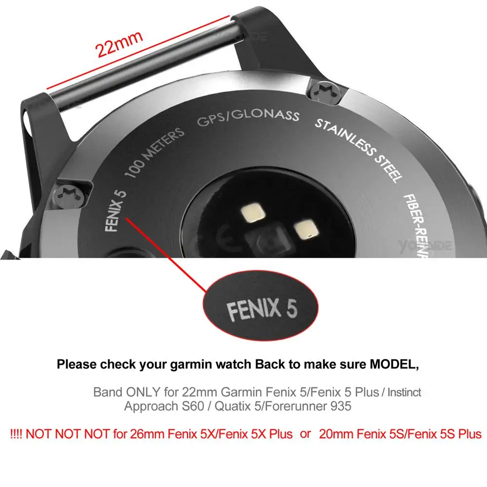 Fenix 6 QuickFit браслет 22 мм мягкий силиконовый спортивный водонепроницаемый ремешок для часов Garmin Fenix 5/5 Plus/Forerunner 935/Quatix 5/MARQ