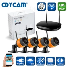 CDYCAM Plug & Play Home security Беспроводная Ip-камера комплект 960 P Открытый ИК День ночь Камера WI-FI 4-КАНАЛЬНЫЙ видеорегистратор Беспроводная NVR комплект