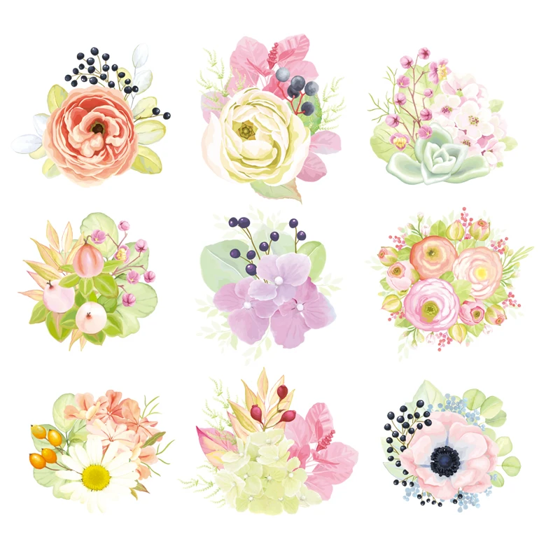 

Flower Patch Iron On Clothes 9Pcs/Set 2018 New Parches Ropa T-Shirt Diy Decoration Easy Print By Household Irons Parches