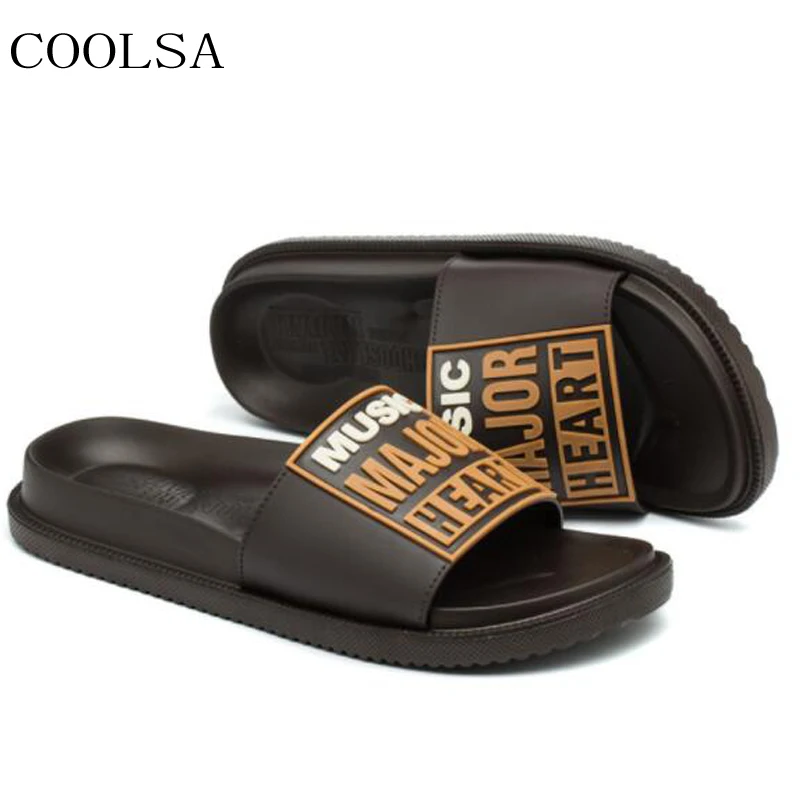 

Men's Summer Non-slip Beach Flip Flops letter Outdoor Slippers Home Bathroom Slippers Flat Sandals Men Slides Couple Slippers