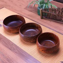 Creative Wooden Bowl Salad Ramen Soup Tableware Bowls Kids Food Container Instant Noodles For Kitchen Rice Tigelas Handmade