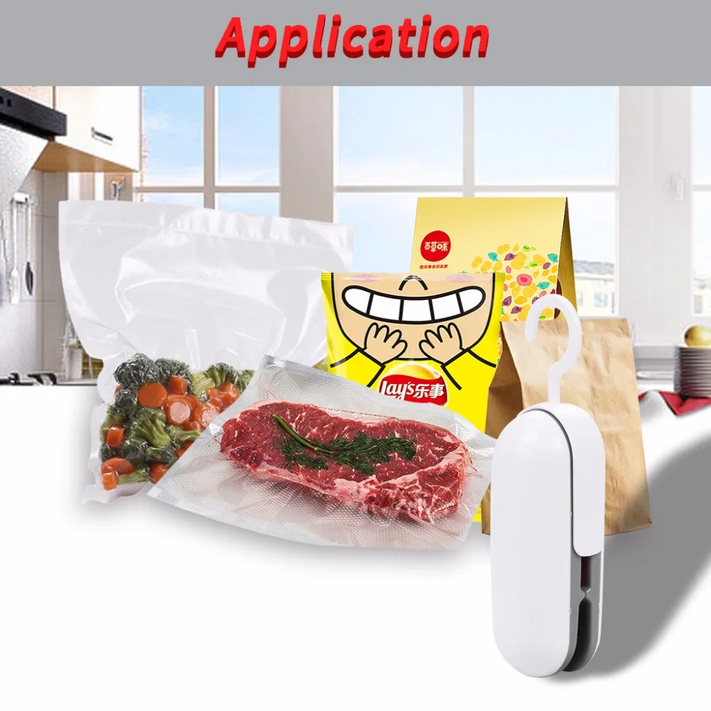 2 In 1 Handheld Bag Heat Sealer Hook Design Perfect for Food & Snack Storage Bag  Cut & Seal Quickly Make Food Fresh (No Batteries Included) (7)
