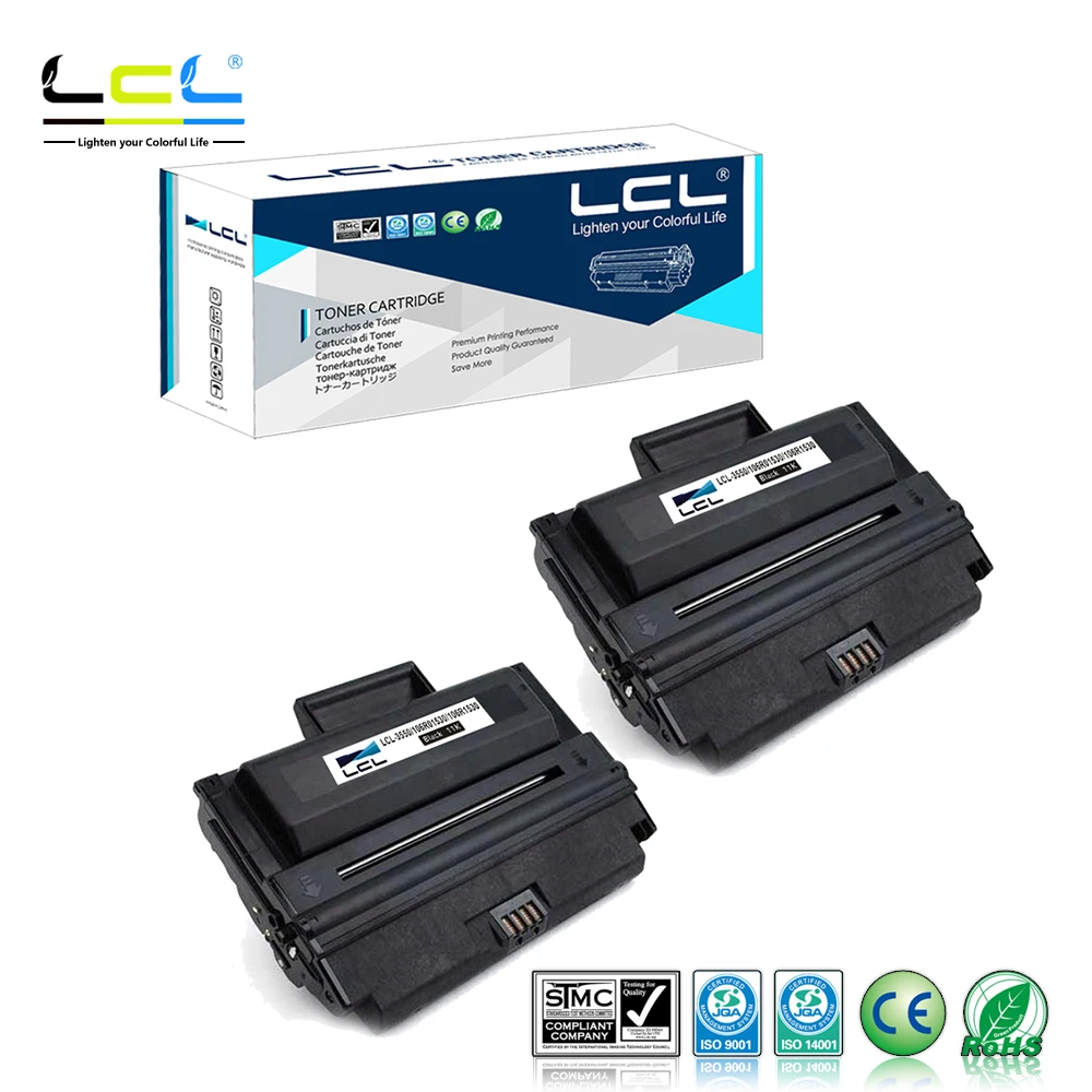 

LCL 3550 106R1530 106R01528 106R01530 106R1528 11000Pages (2-Pack Black) Toner Cartridge Compatible for Xerox WorkCentre 3550