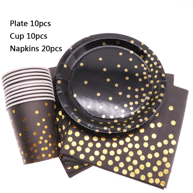 

20pcs/lot Colorful party supplies Plate Cup Napkins for Wedding happy birthday Ramadan decoration home