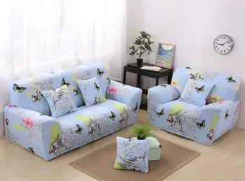 

Easy Install Elasticity Sofa Cover Tightly All-inclusive Wrap Printed Flowers Single/double/three/four Seat Sofa Cover Slipcover