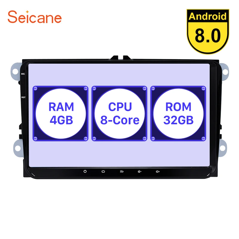 

Seicane 2din RAM 4G Android 8.0 Car Radio GPS Unit Player for Seat Altea/Toledo/Leon MK2/Alhambra Skoda ROOMSTER FABIA VW Tiguan