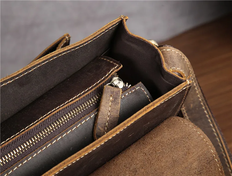 Genuíno Cavalo Louco Macho Crossbody Sacos Do