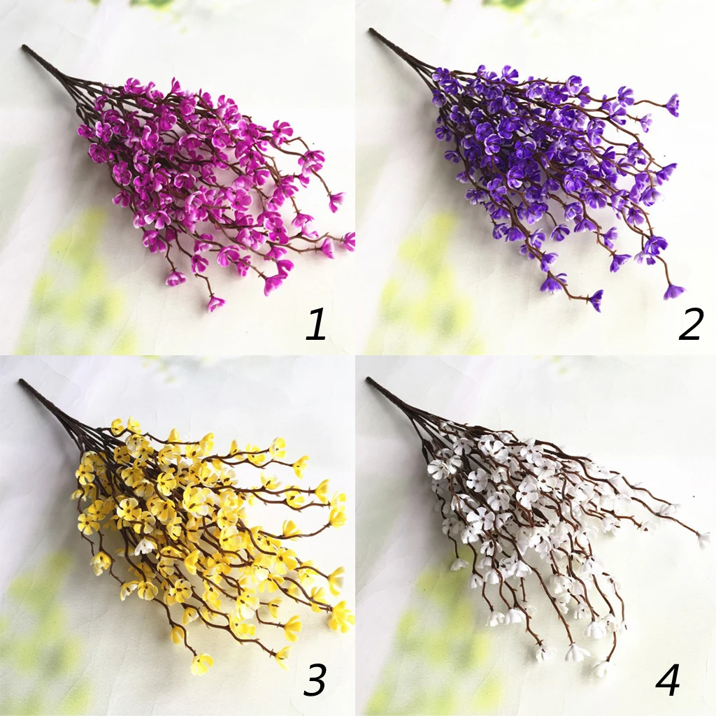 Artificial Simulation Flowers Plastic Plum Blossom For Party Home Bar Tabletop Floral Decoration Wedding Bridal Bouquets