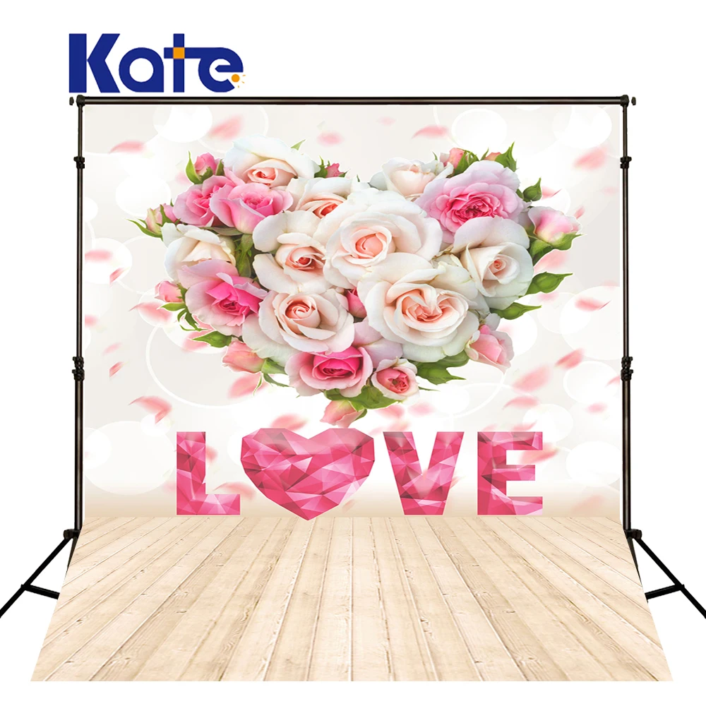 

200x300cm Kate Pink And White Flowers Photography Backdrops Newborn Photography Props Backdrops Wooden Studio Photography