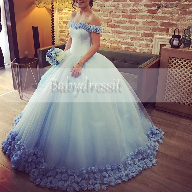 quinceanera dresses light blue puffy