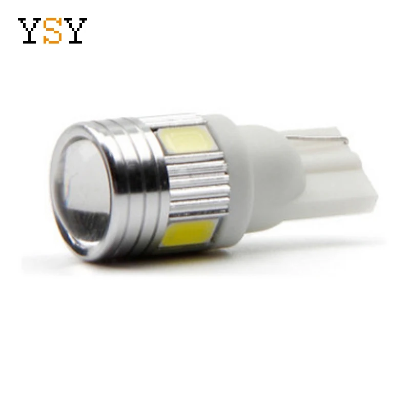 100 шт. высокое яркое T10 W5W 194 5630 6SMD 6 светодиодный Smd СВЕТОДИОДНЫЙ Клин Авто линзы