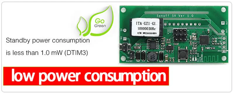 Интеллектуальный выключатель света SONOFF SV 80 МГц/160 МГц 32-разрядный Беспроводной переключатель SV(безопасного напряжения) модуль Wi-Fi дистанционного Управление для умного дома Domotica
