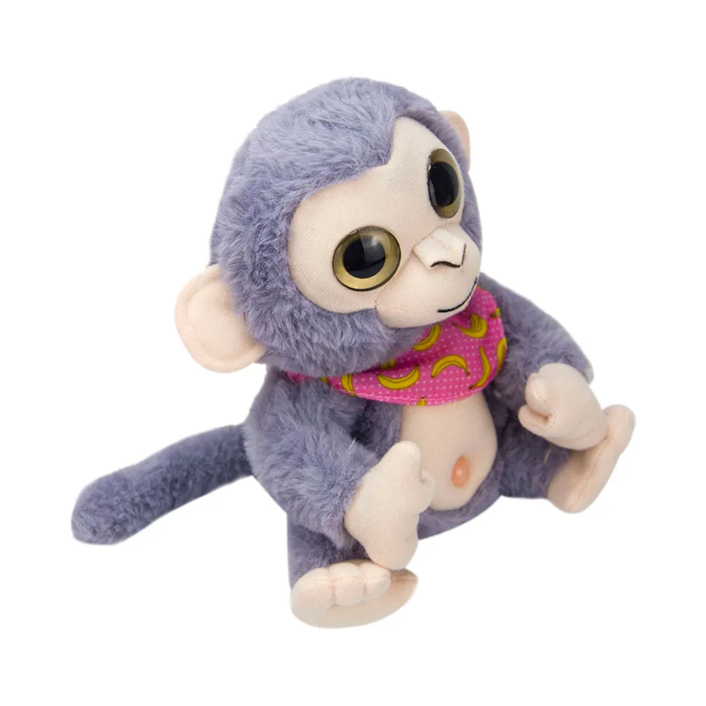 HIINST Милая мимическая говорящая обезьяна повторяет то, что вы говорите электронная плюшевая игрушка 19APR25 P35