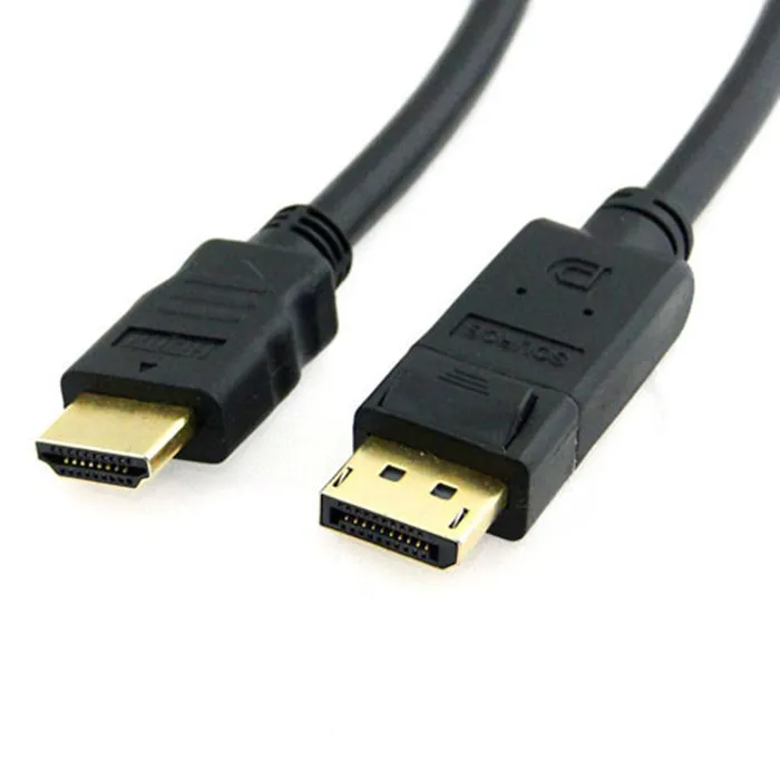 

DP Displayport male to HDMI male Video audio cable 1.8m black color for PC monitor