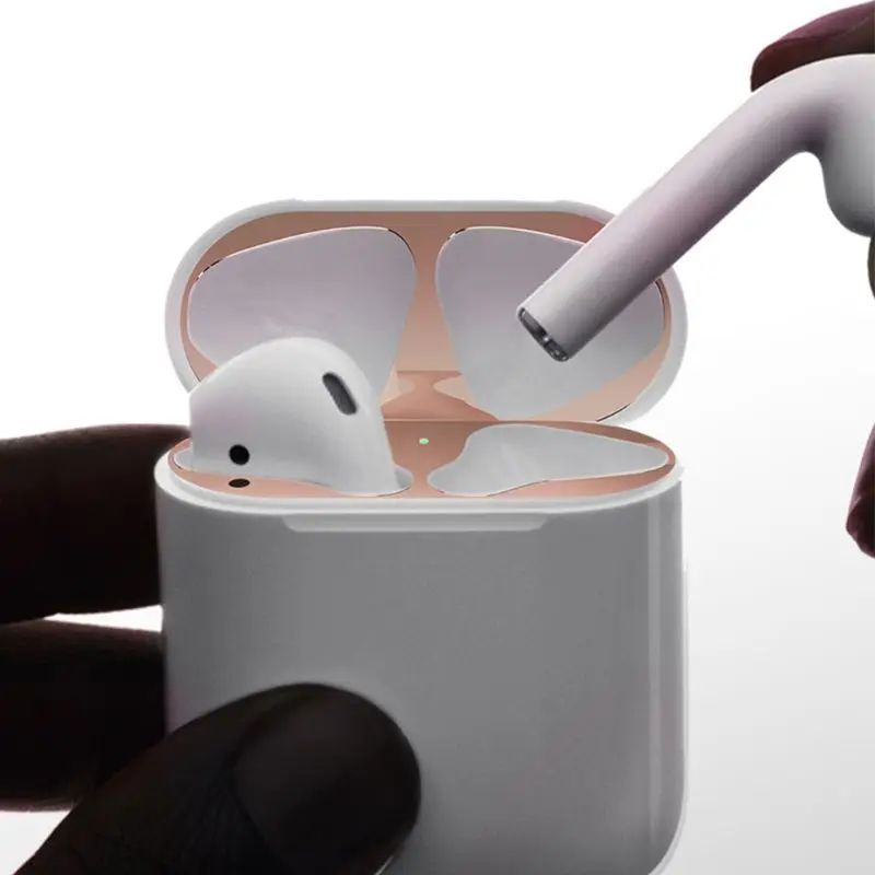 Металлическая Пыль Защита для Apple Airpods чехол для наушников наклейка Аксессуары для наушников защита от пыли ультратонкая защита от пыли