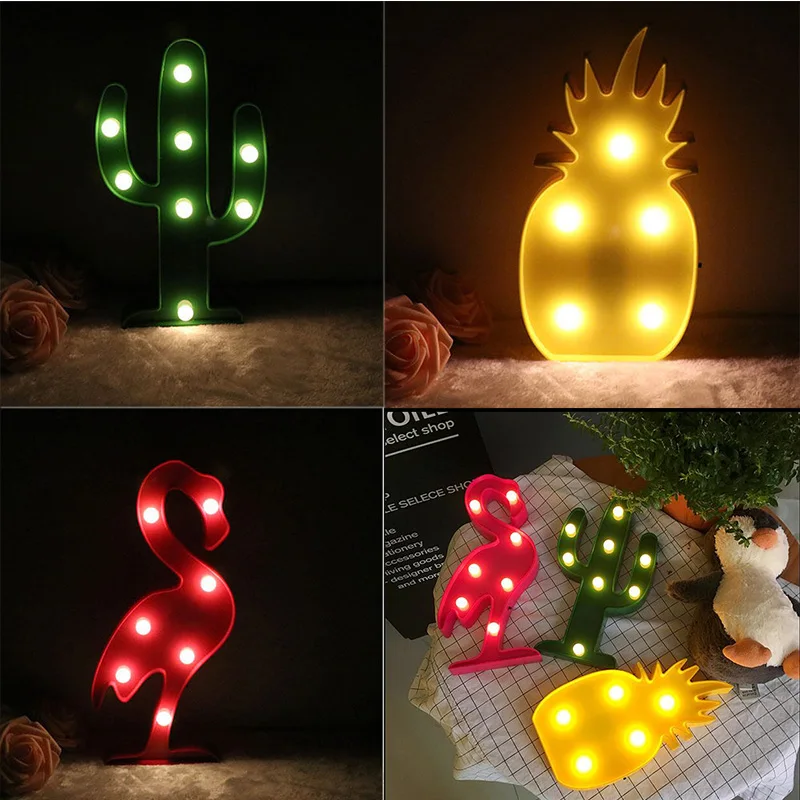 Luzes da Noite crianças quartos flamingo animais luzes Night Light Application : Christmas Indoor And Outdoor Decoration Wedding Holiday