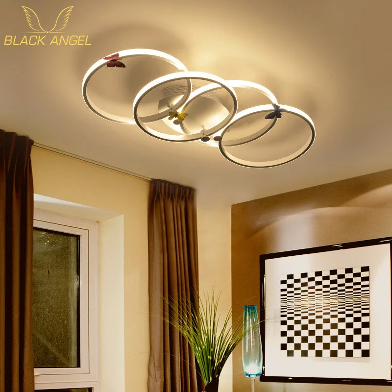

2017 Surface Mounted Super-thin Circel Rings Modern Led Ceiling Lights Fixture For Living Room Indoor Lighting Home Decorative