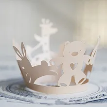 Рай для животных обертки для кексов бумажный мини-кексы, выпеченный в гофрированной формочке день рождения, детский душ для выпечки чашки обертка