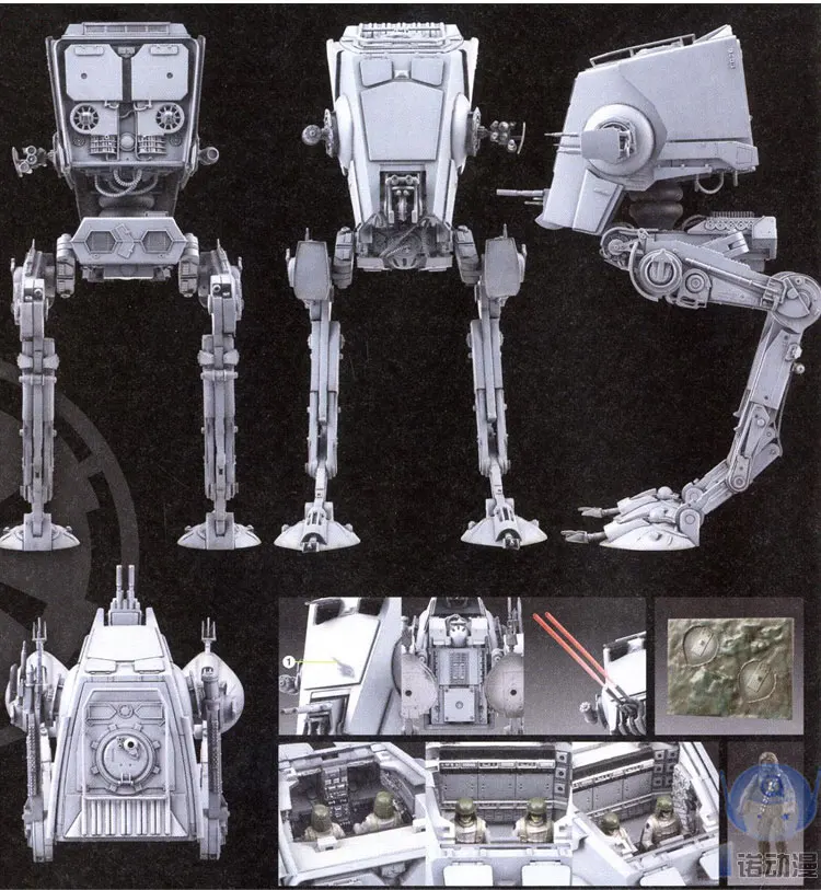 Bandai собранная модель 94869 Звездные войны 1/48 AT-ST вездеходный рекогносцировочный транспортер ПВХ собранная модель