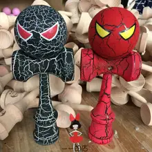 80 шт. Человек-паук мяч Kendama, Профессиональная деревянная игрушка наивысшего качества полная потрескавшаяся краска бук мяч навыки