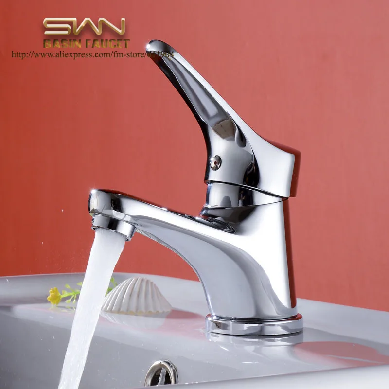 

Wholesale Retail Brass Bathroom Faucet Basin Faucets Lavatory Sink Mixer Tap Single Handle faucet Cold Hot Water 2231221