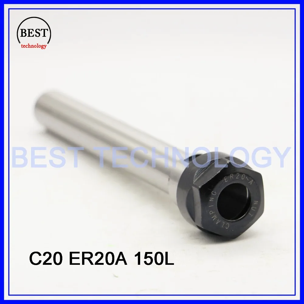 Motor Shaft Collet Chuck ER20A 12mm Rod Tool Holder CNC Milling 40CR Type A Nut