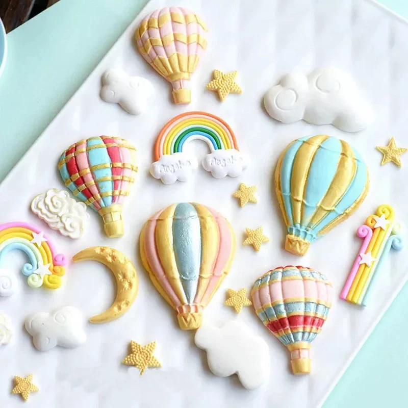 

Sugar craft Balloon silicone mold fondant mold cake decorating tools chocolate gum paste mold Random color for Wedding Birthday