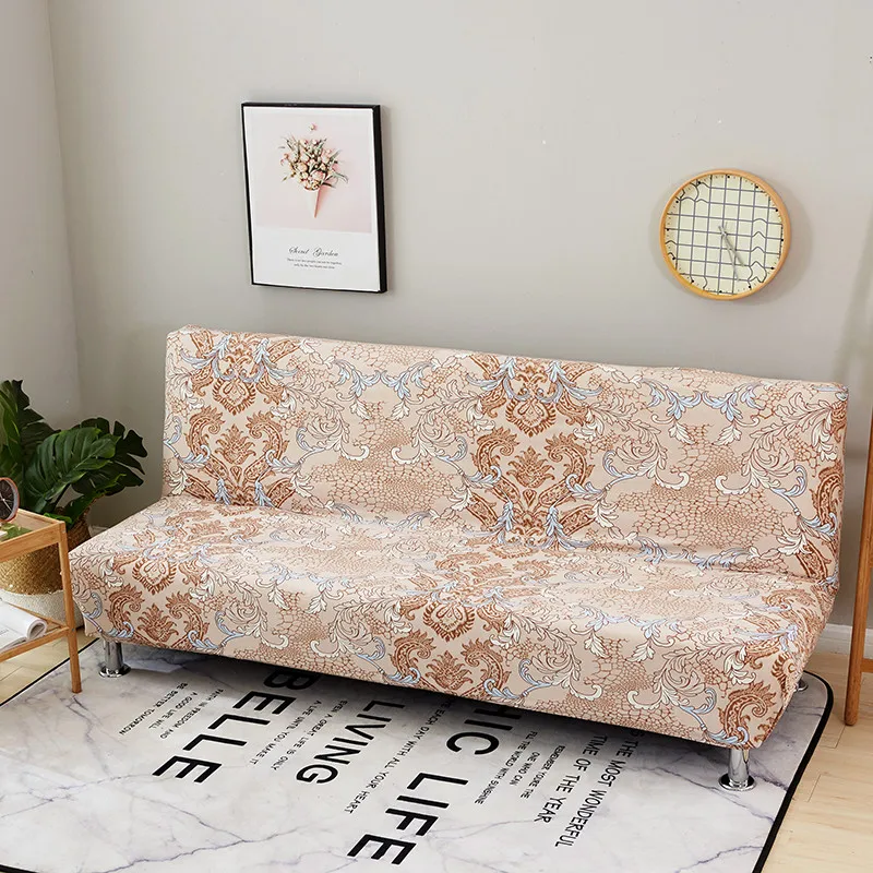 

1pc Floral Stretch Sofa Bed Cover Double Elastic Universal All-inclusive Folding Without Armrests Sofa Bed Covers
