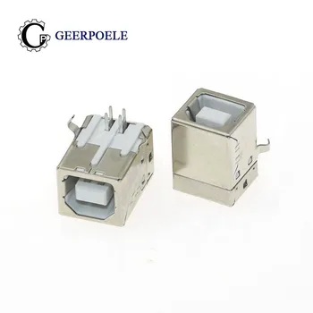 

10 pcs/lot Type B Female 4 Pin DIP 12V 0.1A USB Connectors Printer Socket Cold Press Flat Port Jack Tail Plug Electric Terminal