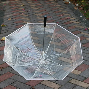 Хит, инновационный подарок, светодиодный зонтик с фонариком, зонтик с прозрачной ручкой, прямой зонтик, Женский Зонт от дождя - Цвет: White