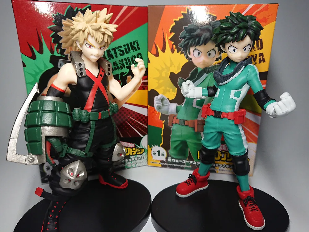 Мой герой Академии Деку Midoriya Izuku Bakugou Katsuki 15 см ПВХ фигурку Модель Коллекционная