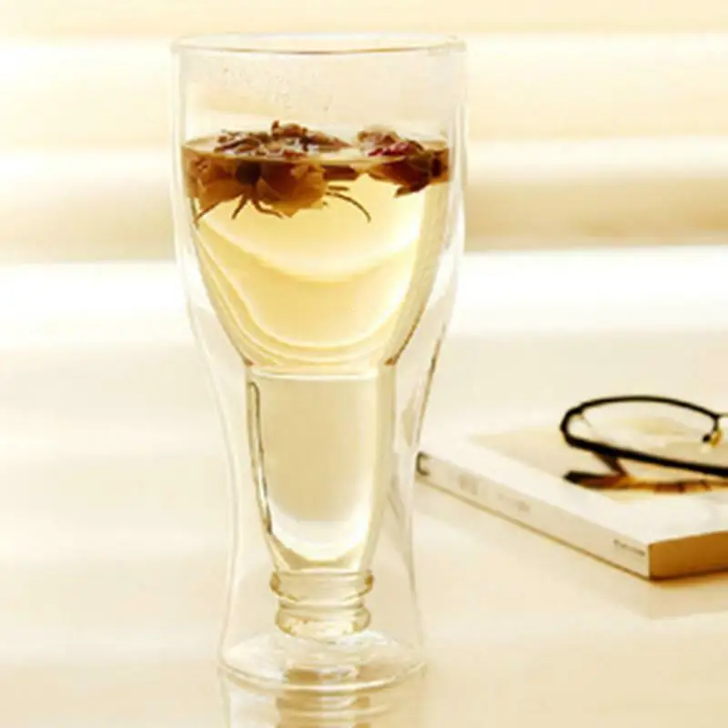 Пивная стеклянная креативная чашка с двойными стенками жара кофе ручной работы чай вода питьевой подарок