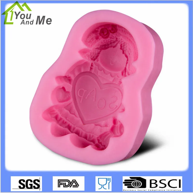 

DIY Cute Little Princess Silicone Cake Molds Non-Stick Sugar Jelly Jello Fondant Ice 3D Soap Mold Lovely Kitchen Accessories