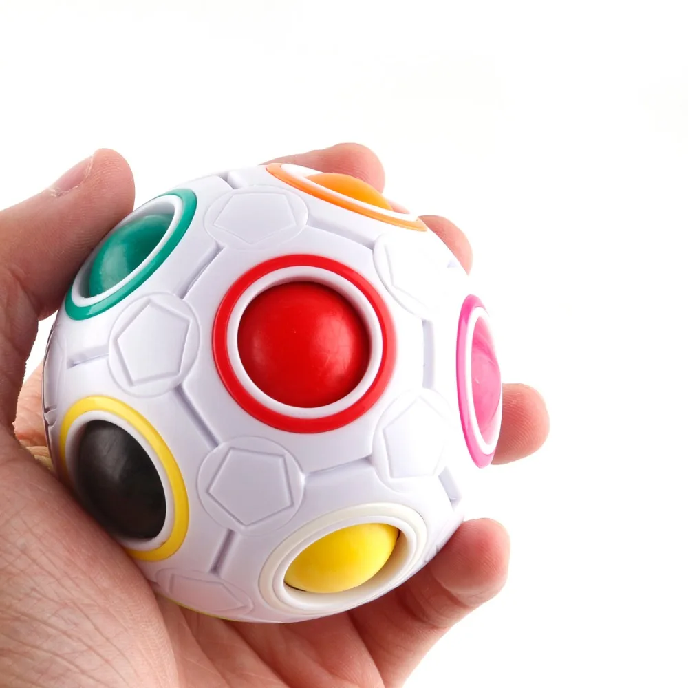 Magic Spherical Cube Toys Baby Boys Girls Novelty Rainbow Puzzle Cubes