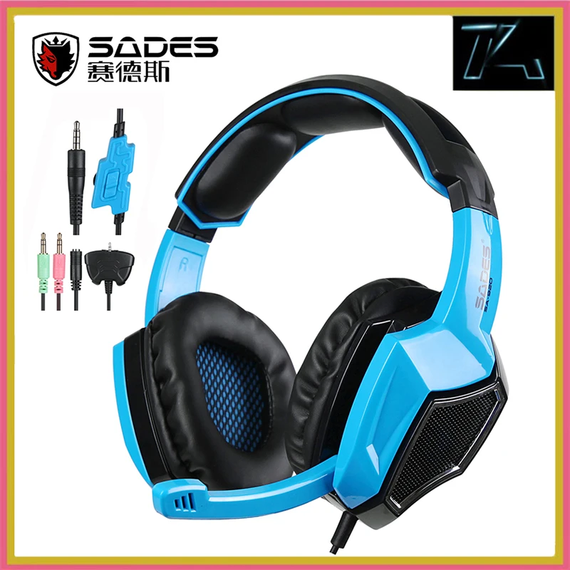 2016 New SADES SA 920 Stereo Gaming Headset 7.1 Surround Sound Effect USB Game Headphones with Mic for PC PS4 XBOX Gamer|headphone professional| headphone ampheadphone socket - AliExpress