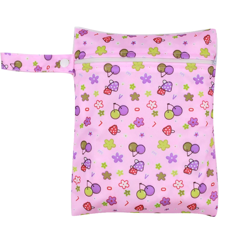 1 шт. подвесная тканевая сумка для мокрых подгузников, водонепроницаемая сумка для подгузников для мам, переносная сумка для закусок, маленький размер сумка для бамбуковых салфеток и игрушек