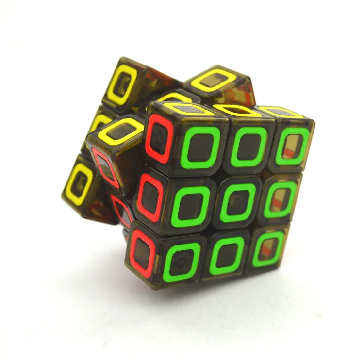Qiyi Размер 3x3 скоростной куб без наклеек Гладкий магический куб 3x3x3 Пазлы прозрачные игрушки для детей