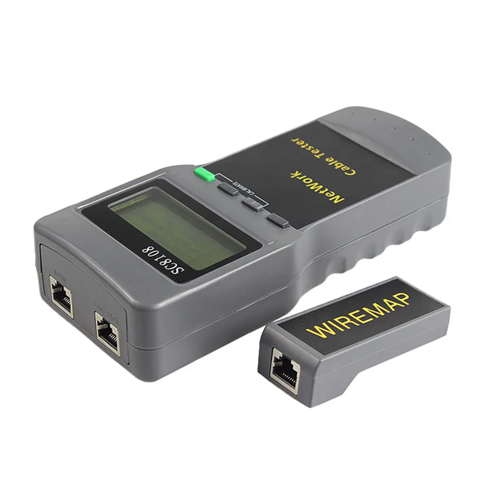 Ingelon Original cable tester rj45 SC8108 LCD Multifunction Networks Tester Portable Network LAN Length Cable Tester meter  (3)
